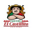 Taqueria El Castillito logo with smiling man in hat and castle background