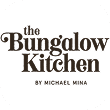 The Bungalow Kitchen logo with elegant serif lettering and by Michael Mina text
