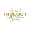 The Hideout Kitchen logo featuring fork and spoon graphics with “Est. 2015” text
