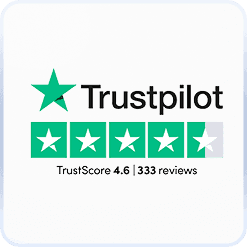 Trustpilot Excellent rating badge — TrustScore 4.6, 333 reviews