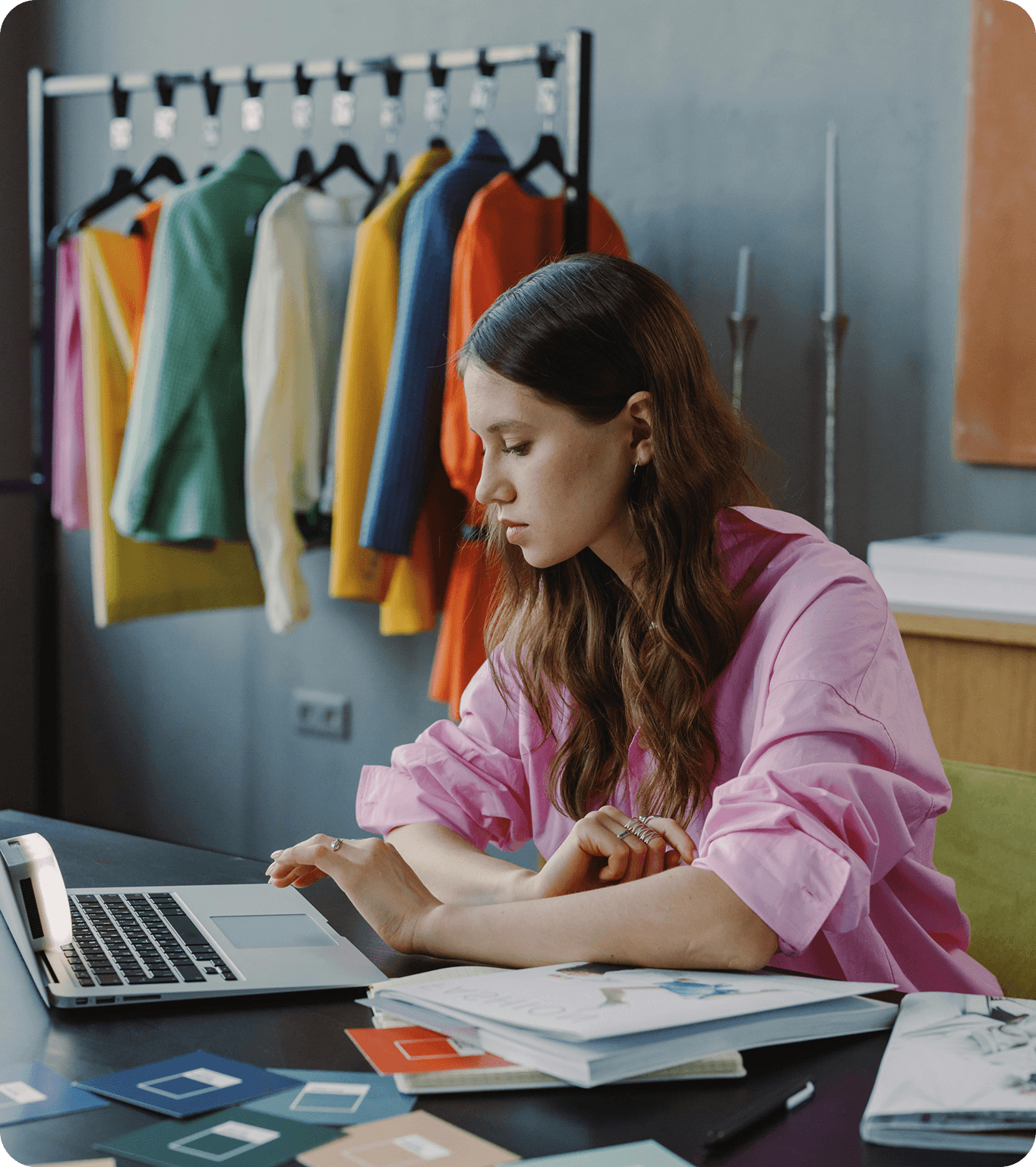 A small business owner sends an invoice to a customer