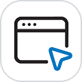 Website icon with black outline