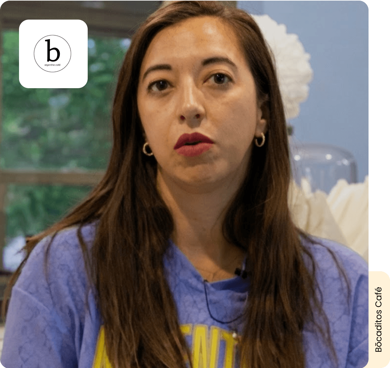 Juliana Cancelo, presidenta y copropietaria de Bōcaditos Café, en una entrevista