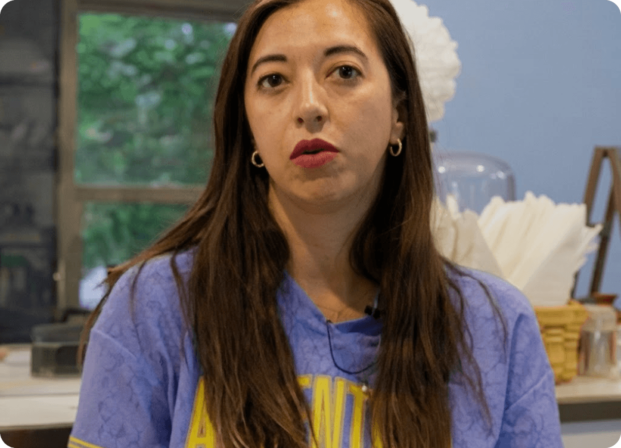 Juliana Cancelo, presidenta y copropietaria de Bōcaditos Café, en una entrevista