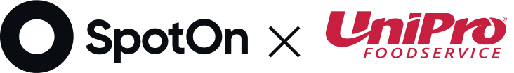 Logo of SpotOn and logo of our company's partner