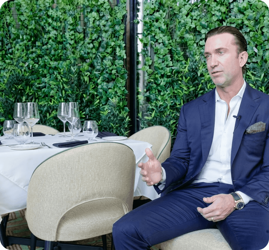 Matt Deichl, Partner of Adalina Prime, in an interview in the dining room