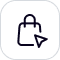Online ordering icon with black outline