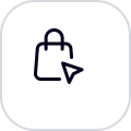 online ordering icon with black outline
