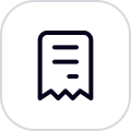 Payment processing icon with black outline