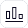 Profitability analysis icon with black outline