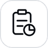 Reporting icon with black outline