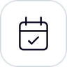 Reservation icon with black outline