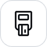 handheld icon with black outline