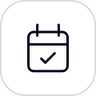 reservation icon with black outline
