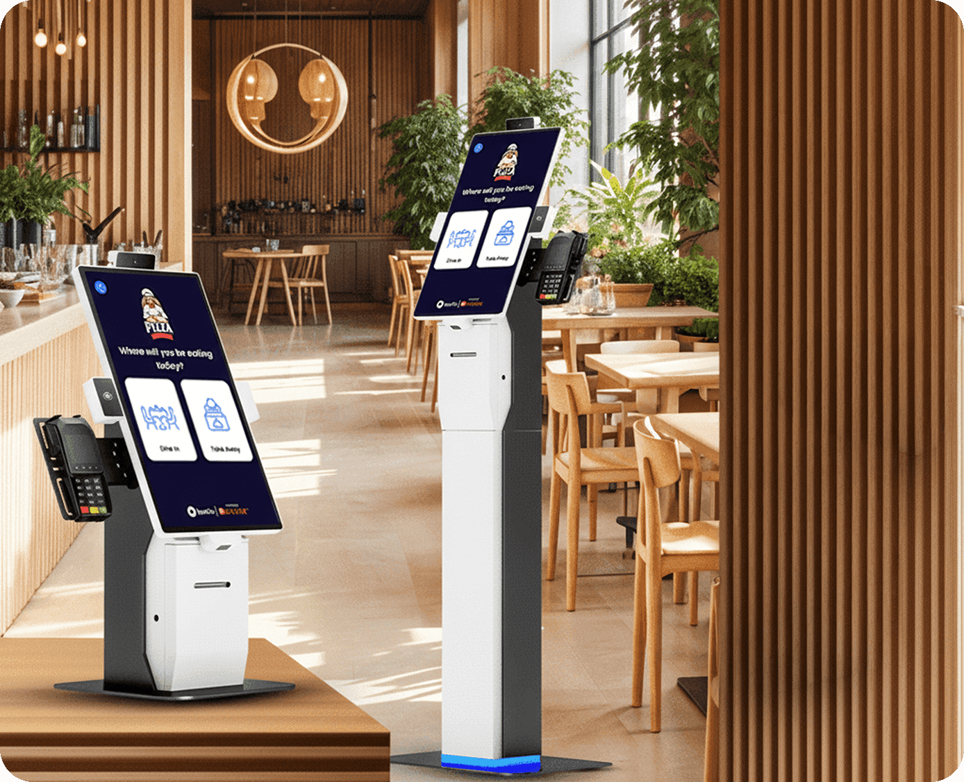 SpotOn Station 10 restaurant POS with side-mounted card reader