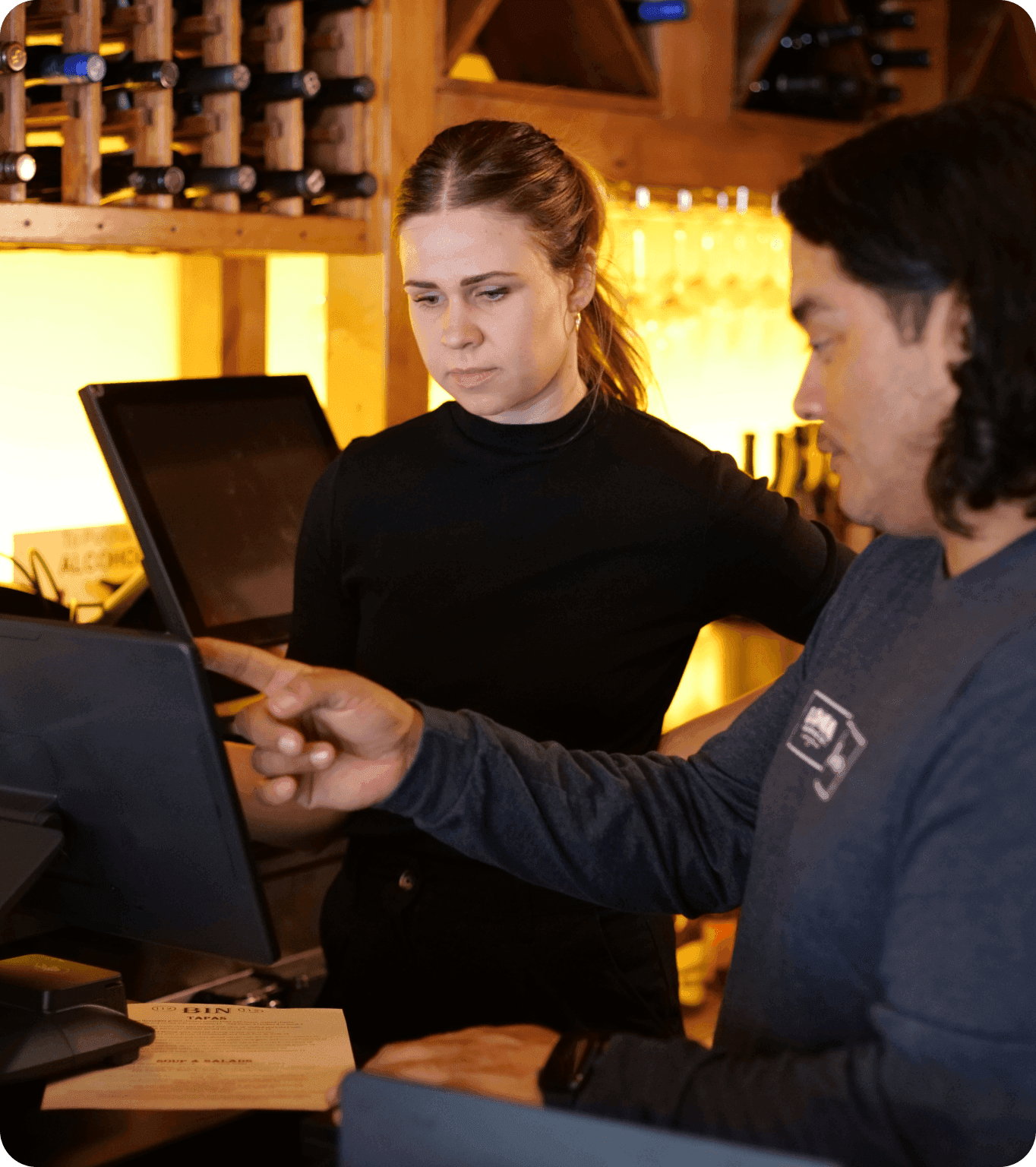 SpotOn support team member providing assistance to a restaurant owner