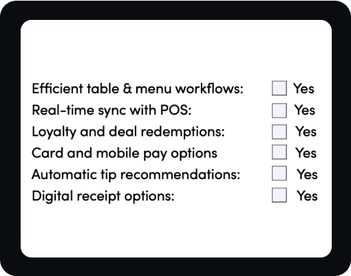 SpotOn Tool: Tech Assessment Checklist