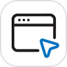 Website icon with black outline