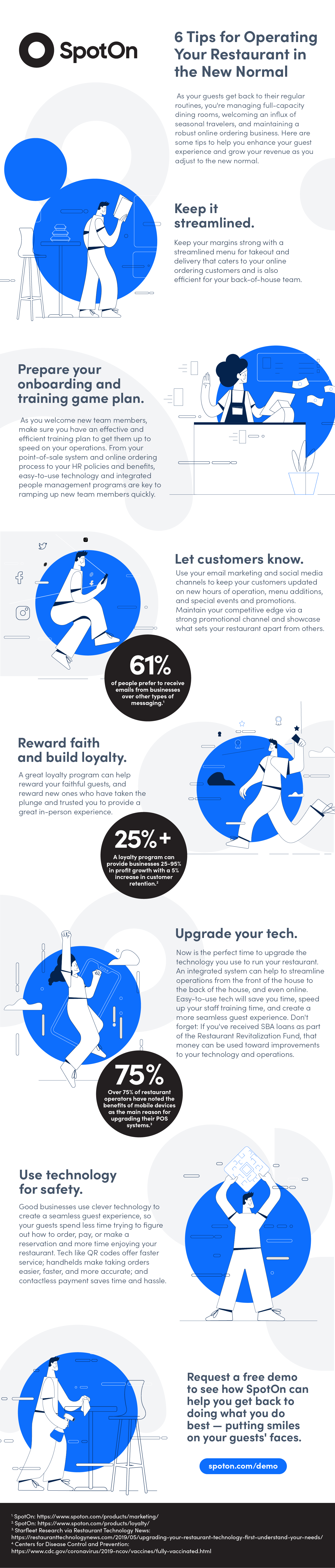 SpotOn infographic: 6 Tips for Operating Your Restaurant in the New Normal