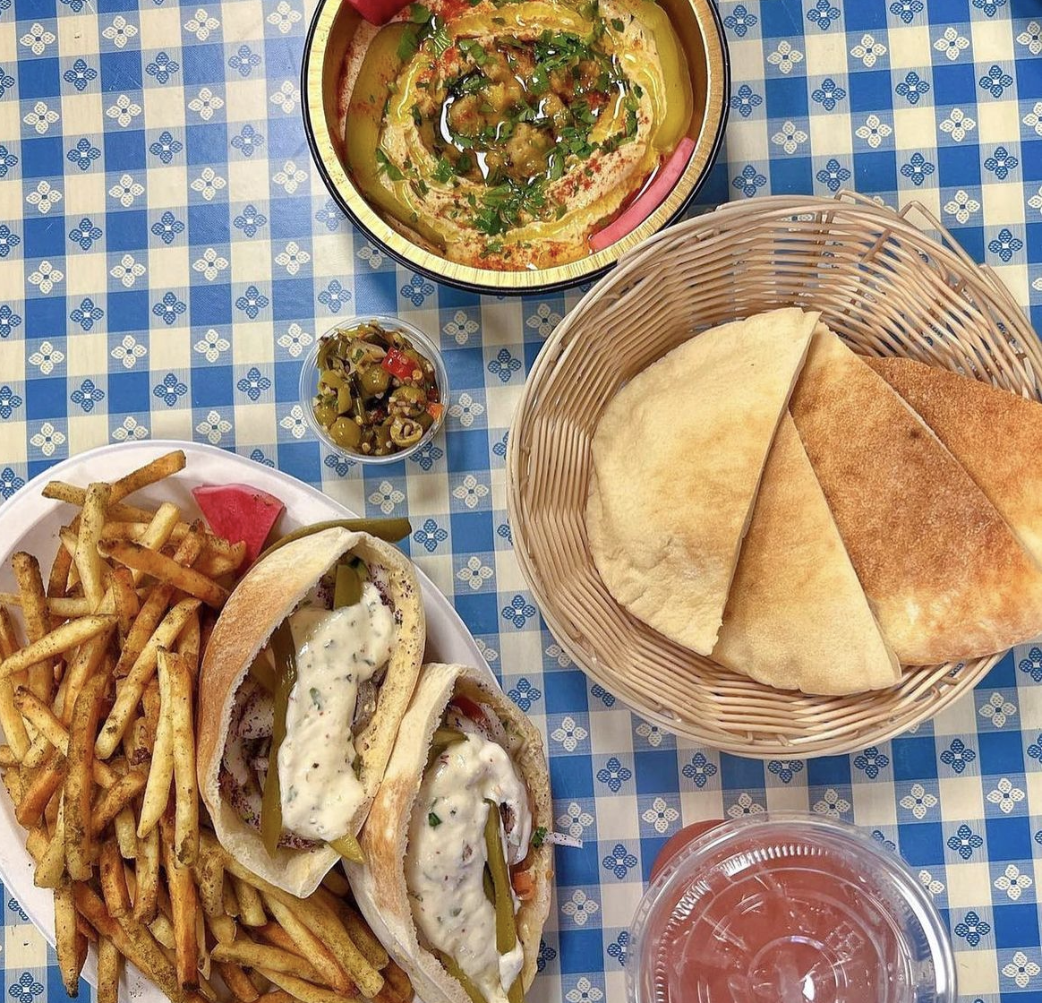 Baba's Pantry menu items on a table