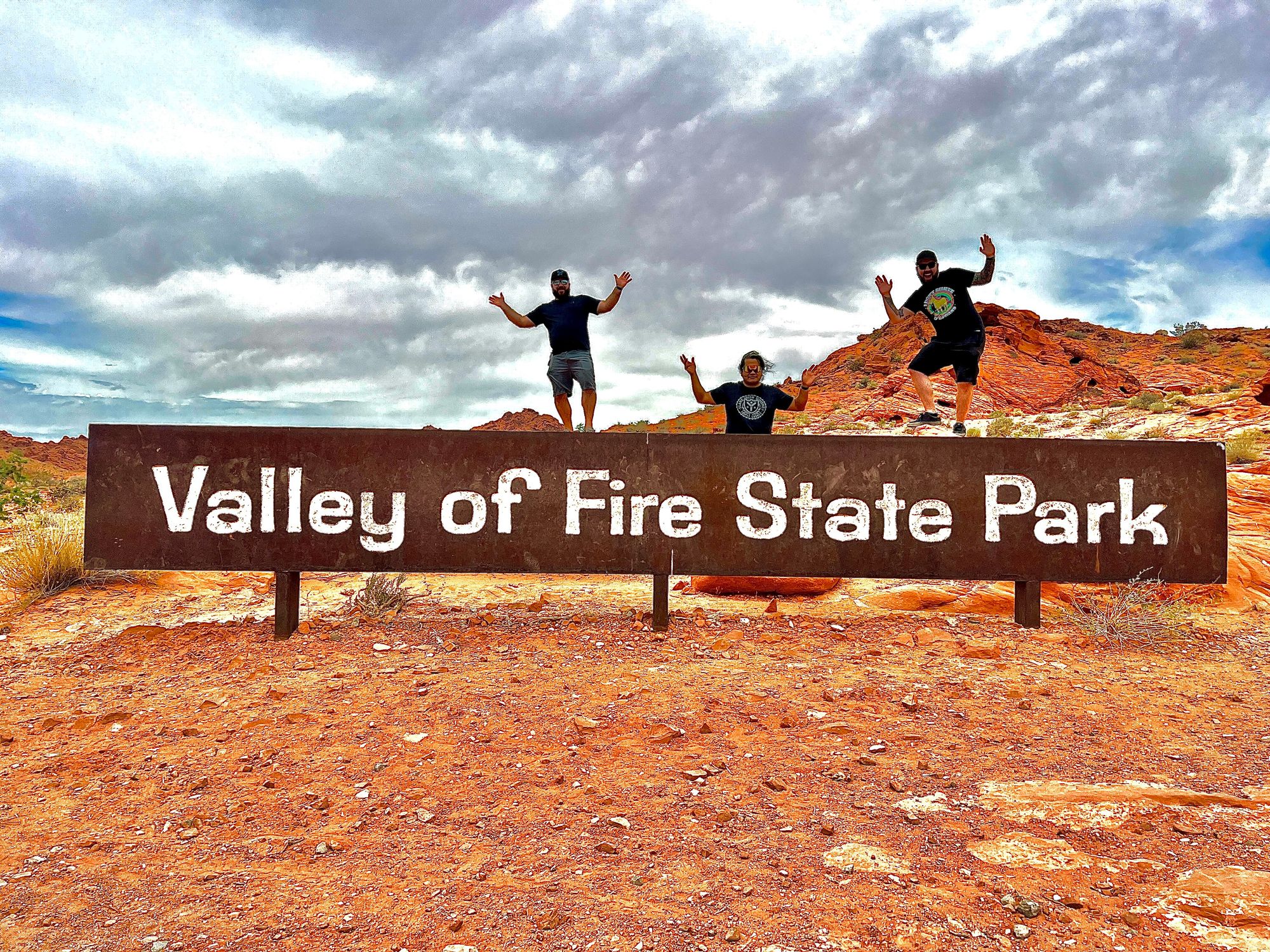 3 SpotOn employees at Valley of Fire State Park