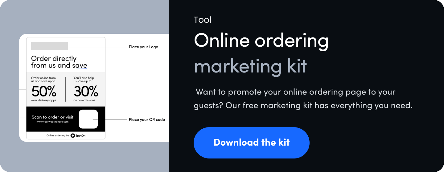 Online ordering marketing kit