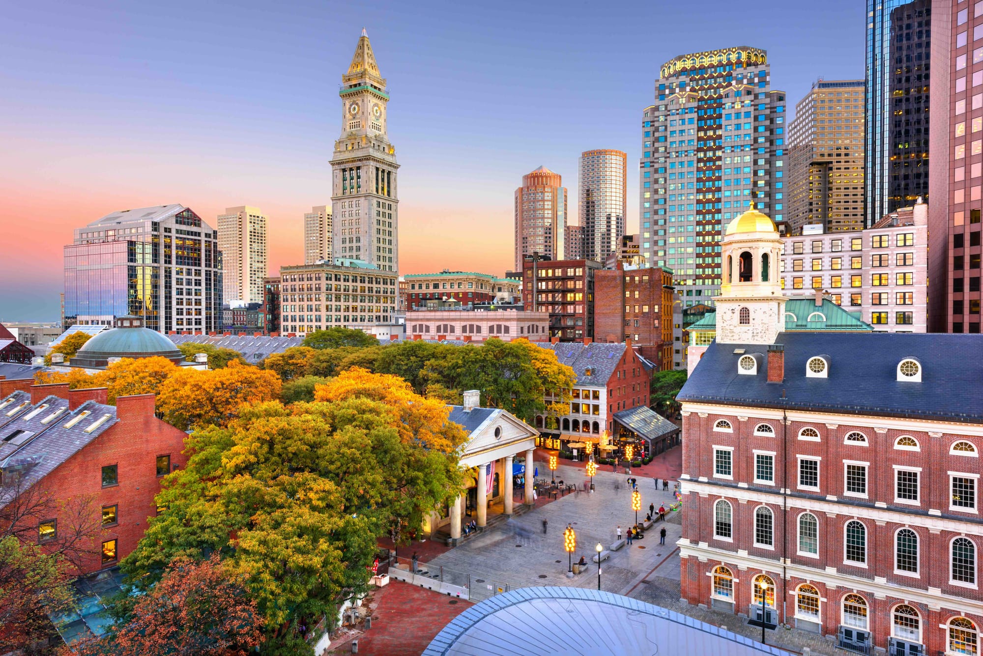 Boston city skyscape.