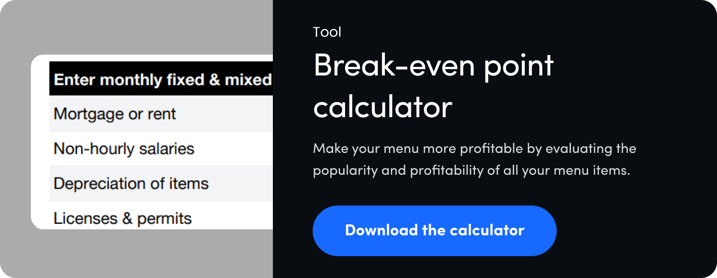 Break-even point calculator