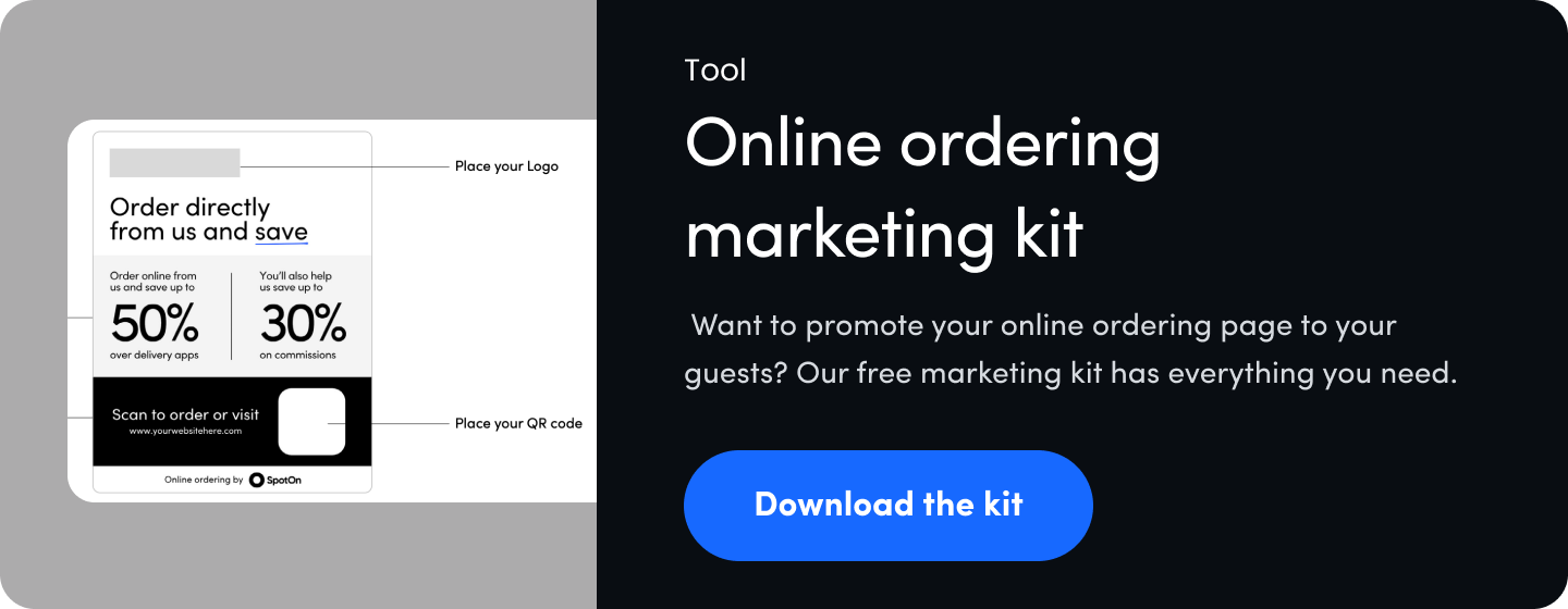 Online ordering marketing kit