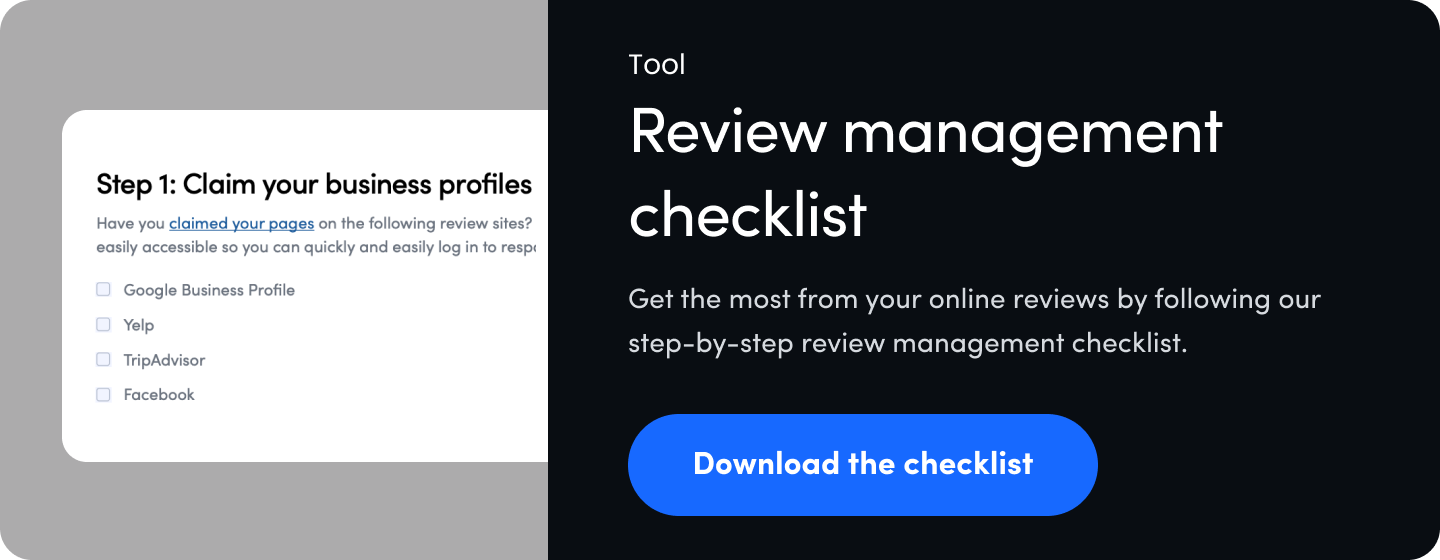 Review management checklist
