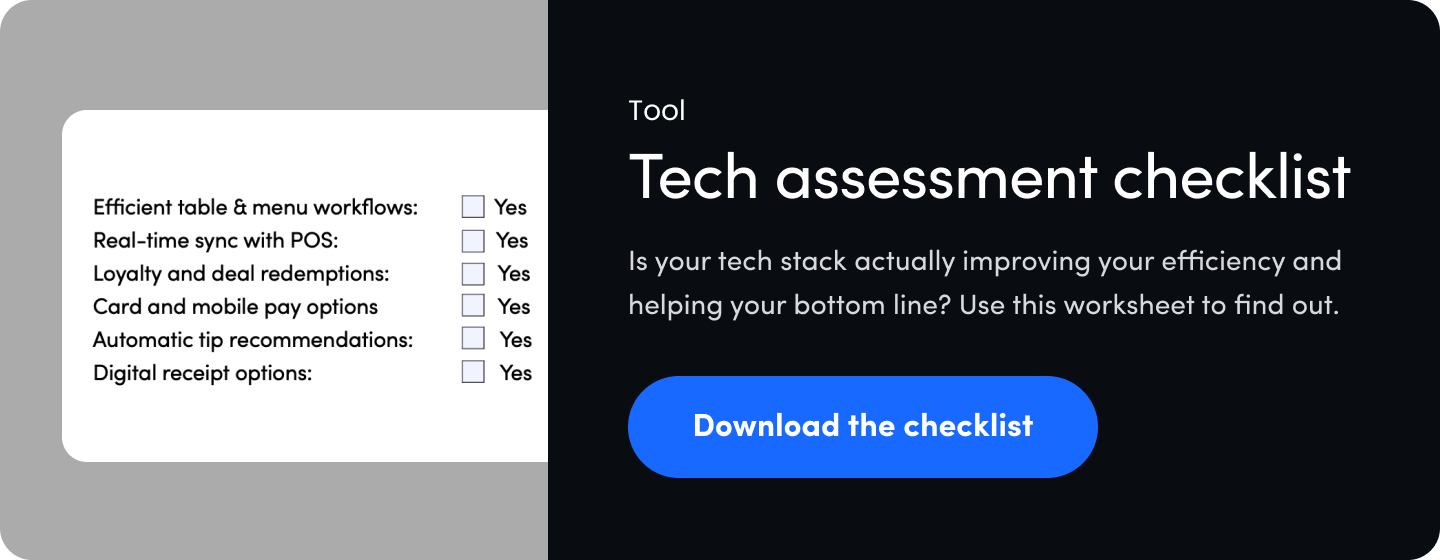 Tech assessment checklist