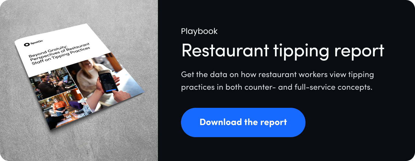 Restaurant tipping report