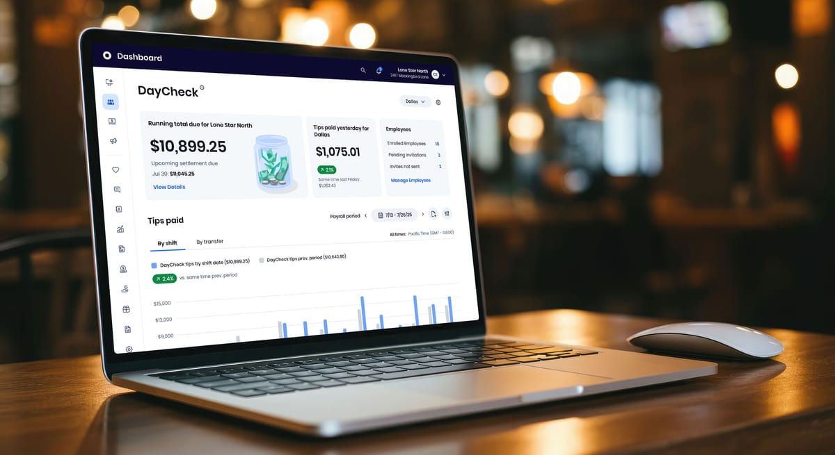DayCheck by SpotOn helps restaurants streamline tip payouts and cash flow
