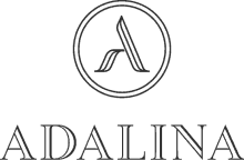 Adalina monogram featuring stylized letter A in circular frame