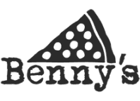 Benny's logo featuring a pepperoni pizza slice