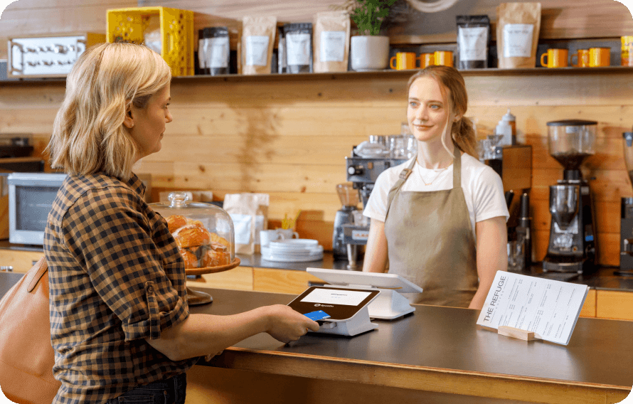 Image of restaurant where SpotOn's hardware and software are used for payments