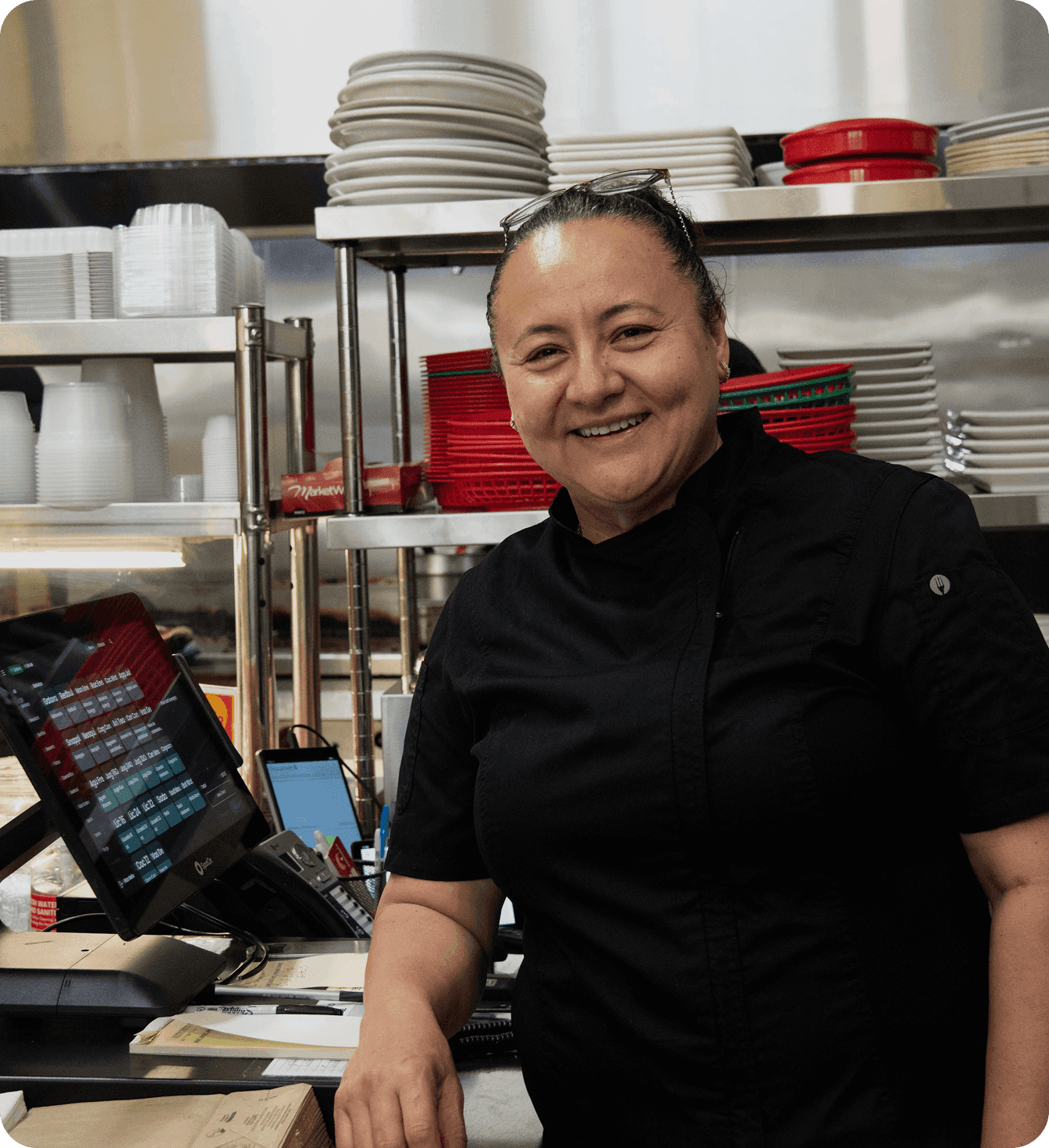 Edith Bello, owner of El Castillito in an interview
