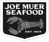 Joe Muer Seafood, established 1929, featuring shield design with lobster illustration