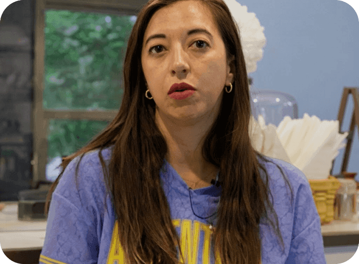 Juliana Cancelo, President & Co-owner of Bocaditos Cafe, in an interview