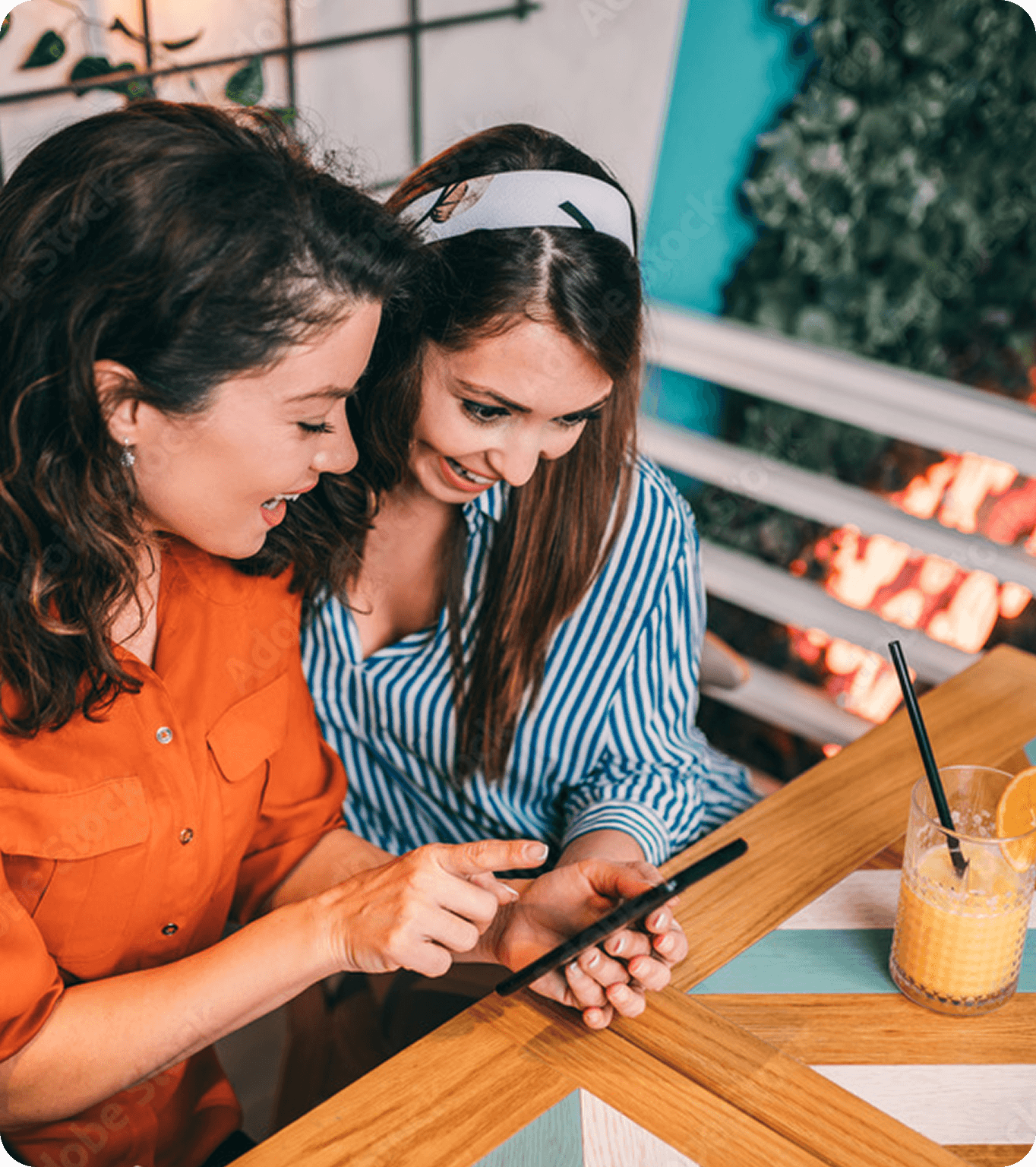 A restaurant customer signs up for a restaurant’s loyalty program