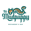 The Mudpuppy Restaurant and Bar logo with stylized salamander design