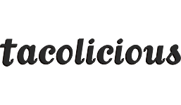 Tacolicious logo in stylized cursive lettering