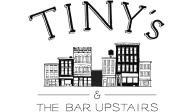 Tiny's logo with storefront illustration