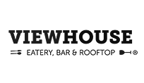 Viewhouse Eatery Bar Rooftop gray logo with bold text