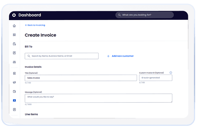 A retail shop invoice for customers